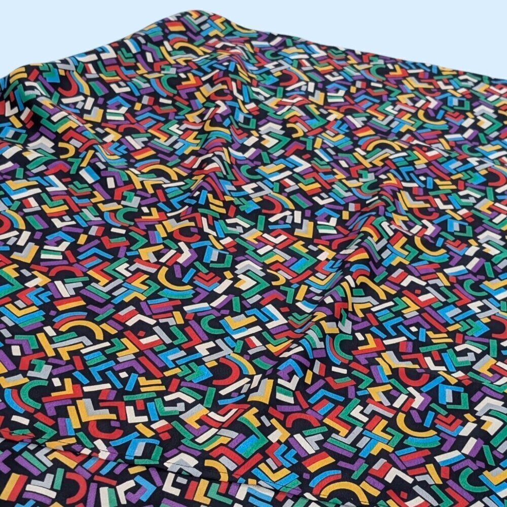 Abstract Multicolour Rectangular Scarf - Picture 5 of 5
